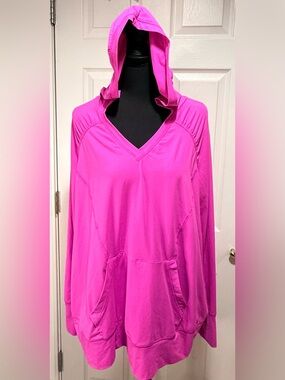 Livi Active Hot Pink Hooded Pullover Sweatshirt